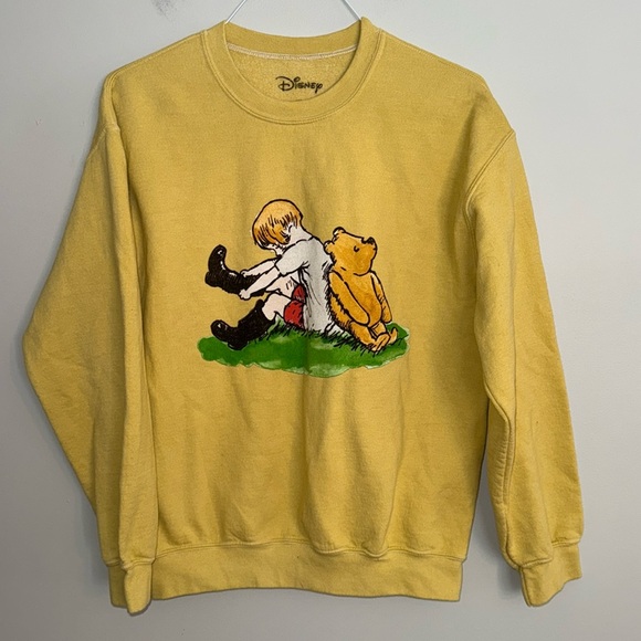 Disney Tops - Disney Winnie the Pooh Yellow Medium Sweatshirt